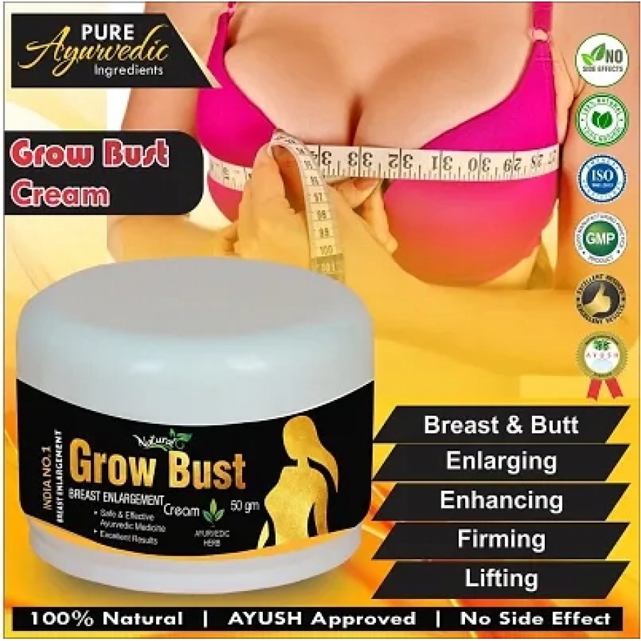 Grow Bust Herbal Cream For Helps To Your Breast Shape Up 100% Ayurvedic Pack Of 1