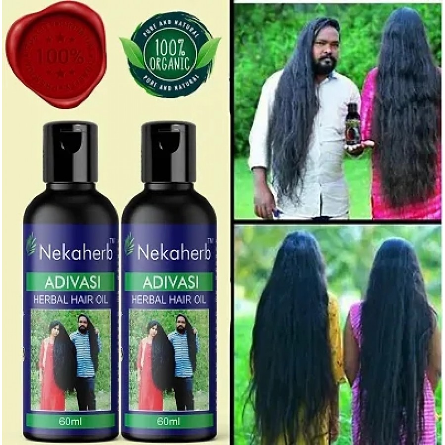 Adivasi Herbal Hair Oil Best Premium Hair Growth Oil Hair Oil (60 ml), aadivashi herbal oil , adivashi herbal oil 60mlnbsp; pack 2