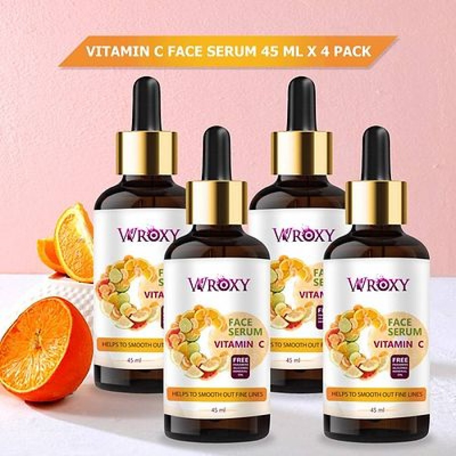 Vitamin C Face Serum - Skin Brightening Serum, Anti-Aging - Skin Clearing Face Serum (180ML) (PACK OF 4)