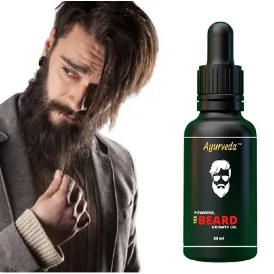 Ayurveda Beard Growth Oil-For Faster Beard Growth-100% Pure and Organic