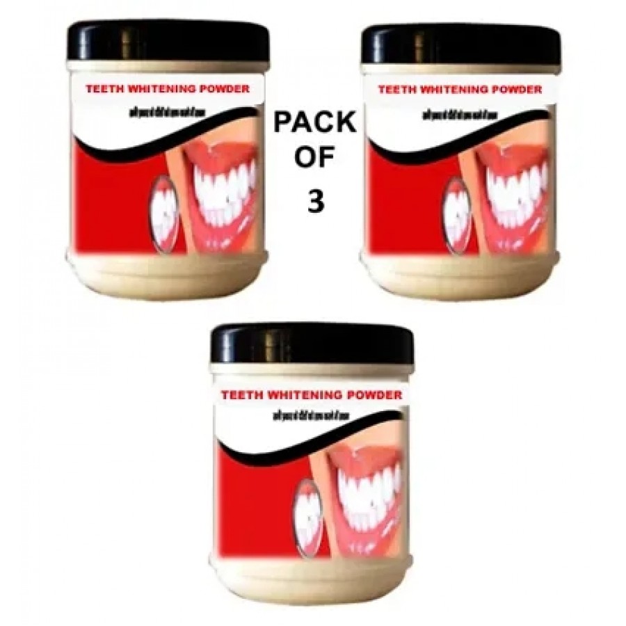 Ayurvedic Teeth Whitening Powder Best Result - Pack Of 3