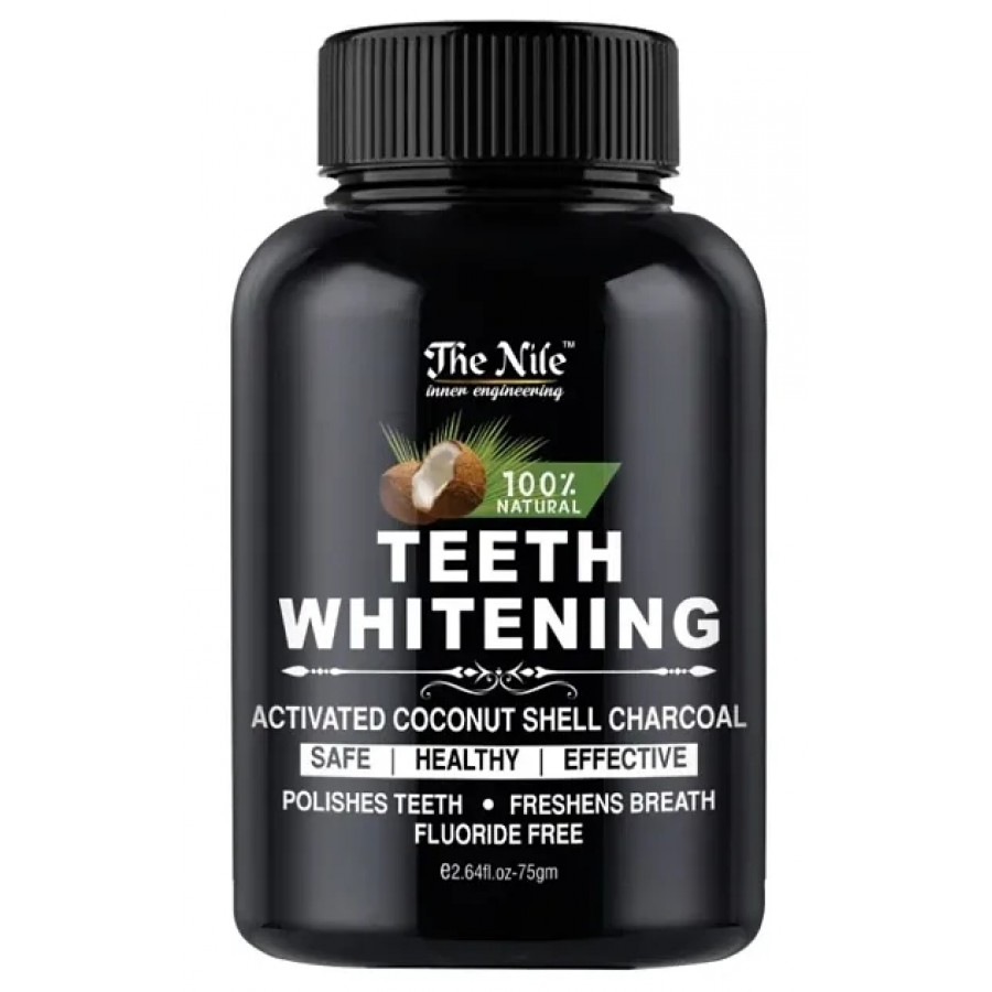 The Nile Teeth Whitening Activated Coconut Shell Charcoal Powder,75 GMS