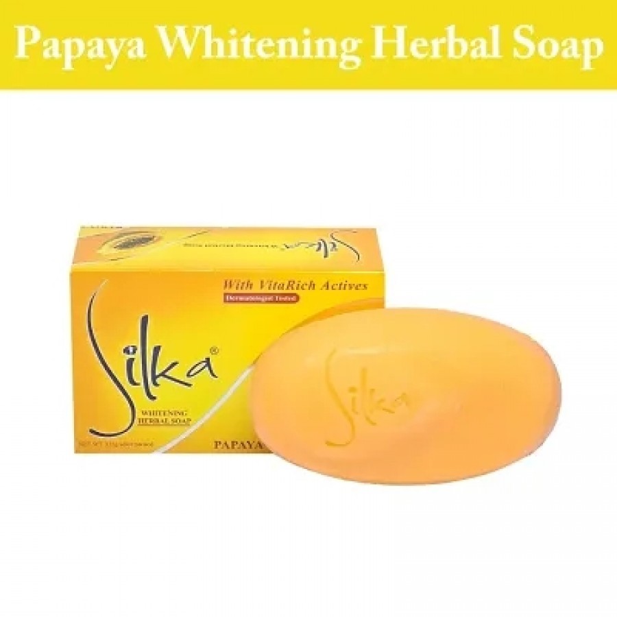 SILKA PAPAYA WHITENING HERBAL SOAP  (135 g)