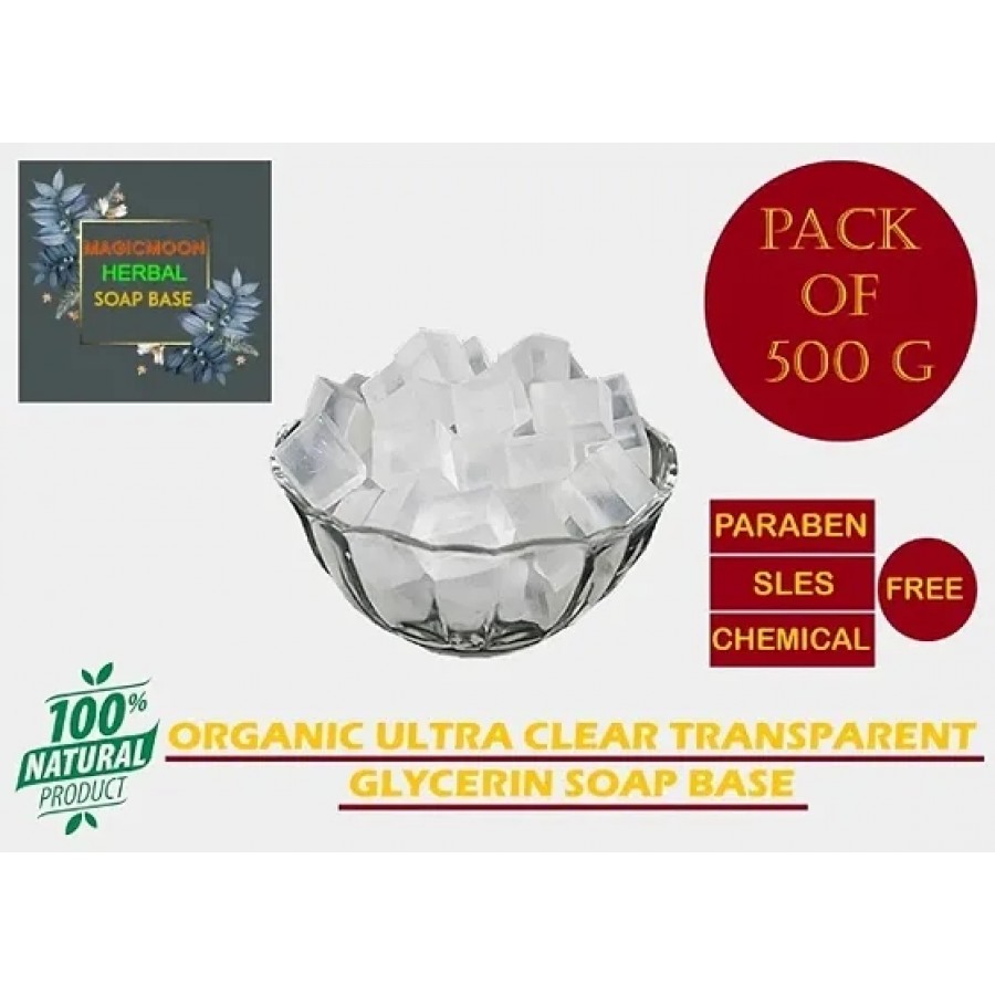 Ultra Clear Glycerin Melt  Pour Transparent Soap Base - Pack of 500g