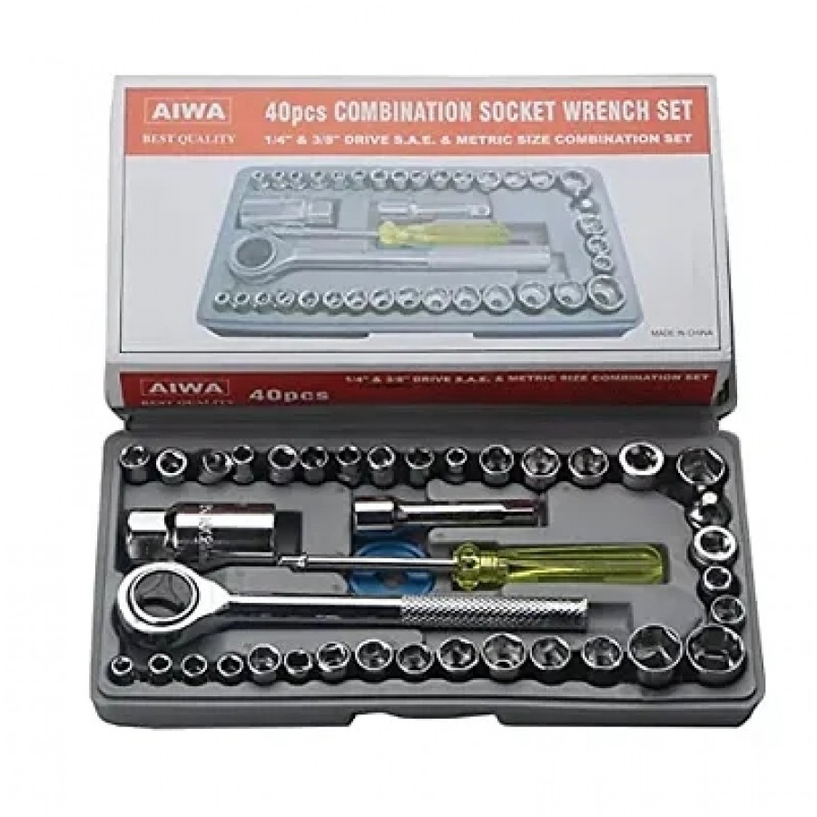 40 in 1 PCS Tool Kit and Screwdriver and Socket Set