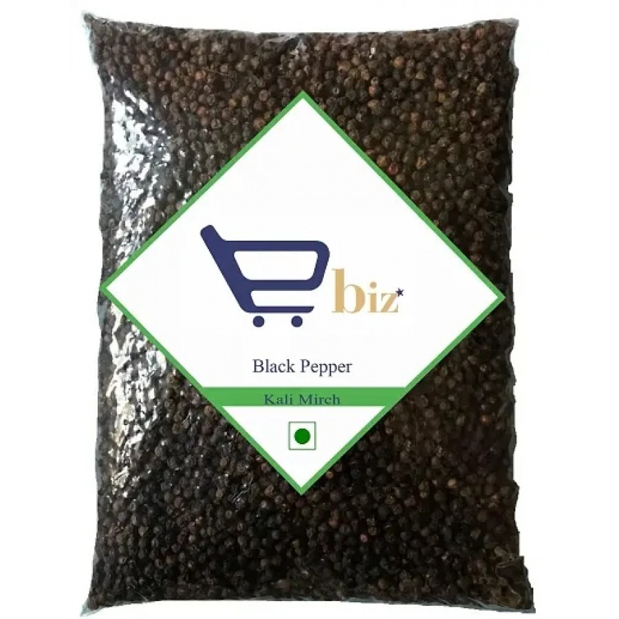 eBiz Organic Black Pepper Whole 200g | 100% Pure Black Pepper Seeds | Sabut Kali Mirch?(200 g)