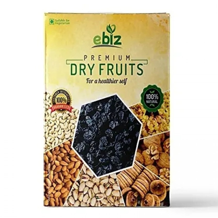 eBiz Premium Afghani Fresh Seedless Black Raisins Raisins | Dry Grapes Kali Kismish | Healthy Routine Diet Kaali Dakh (200g)