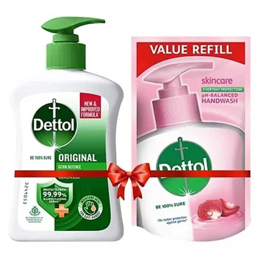 Dettol Liquid Handwash (Original) 200ml with Free Liquid Handwash 175ml (Skincare)