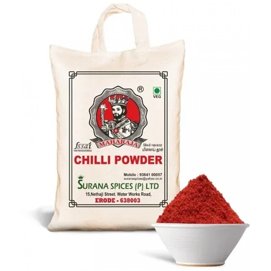 100% Pure Red Chilli Powder (Laal Mirchi) 1Kg (Mild Spicy)