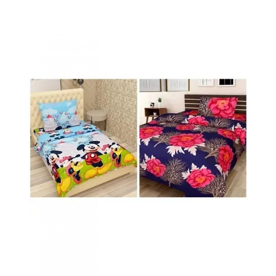 BUY 1 GET 1 FREE Poly Cotton Single Bedsheet