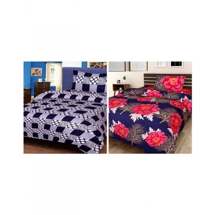 BUY 1 GET 1 FREE Polycotton Single Bedsheet Combo