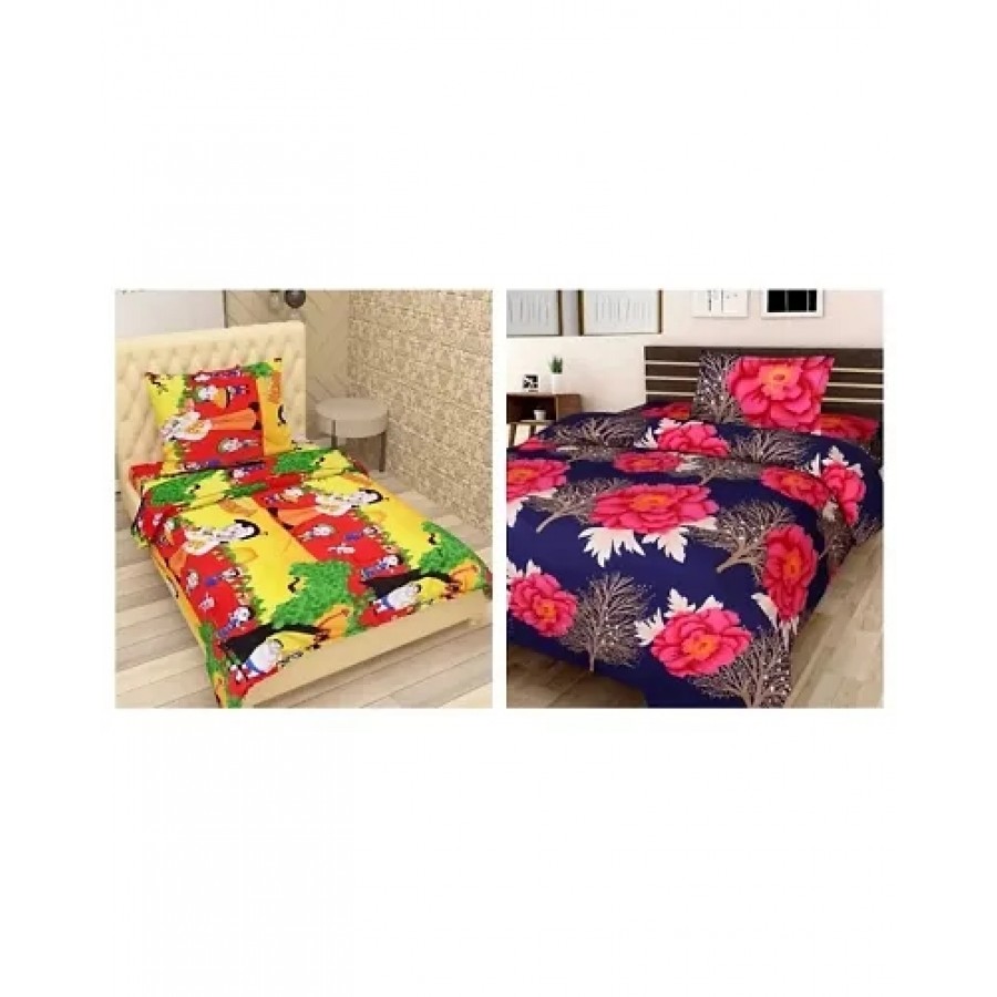 BUY 1 GET 1 FREE Polycotton Single Bedsheets