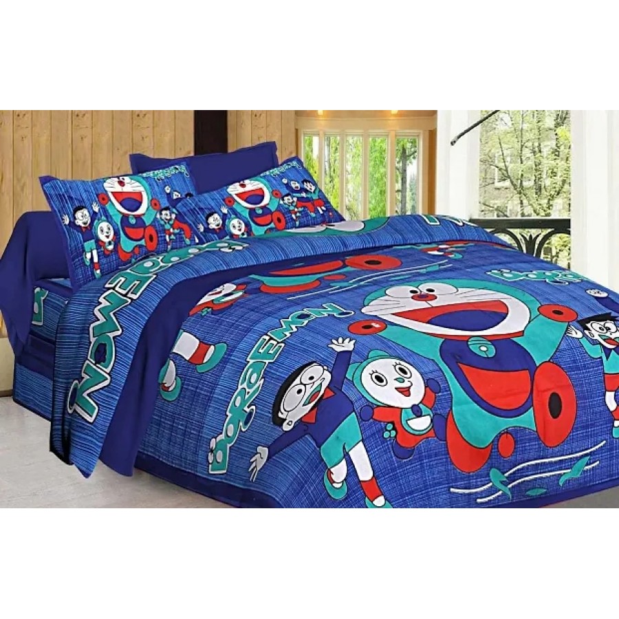 Beautiful Cotton Printed Bedsheet With Two Pillow Covers