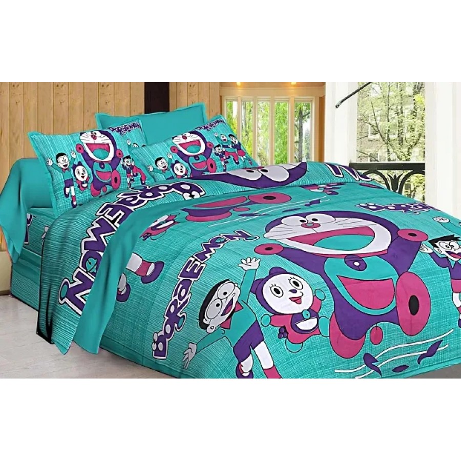 Beautiful Cotton Printed Bedsheet With Two Pillow Covers