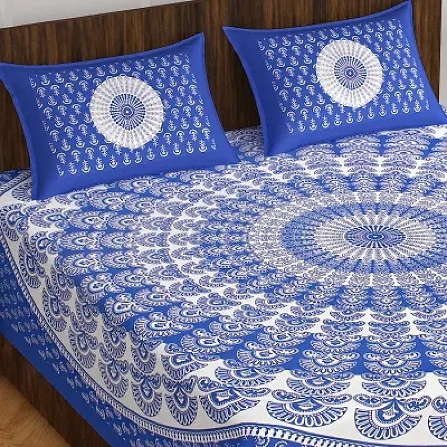 Beautiful Cotton Printed Bedsheet With Two Pillow Covers