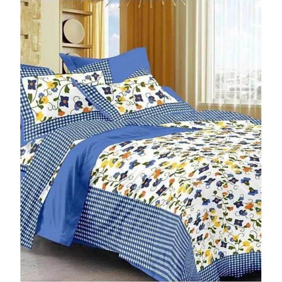 Beautiful Cotton Printed Bedsheet With Two Pillow Covers