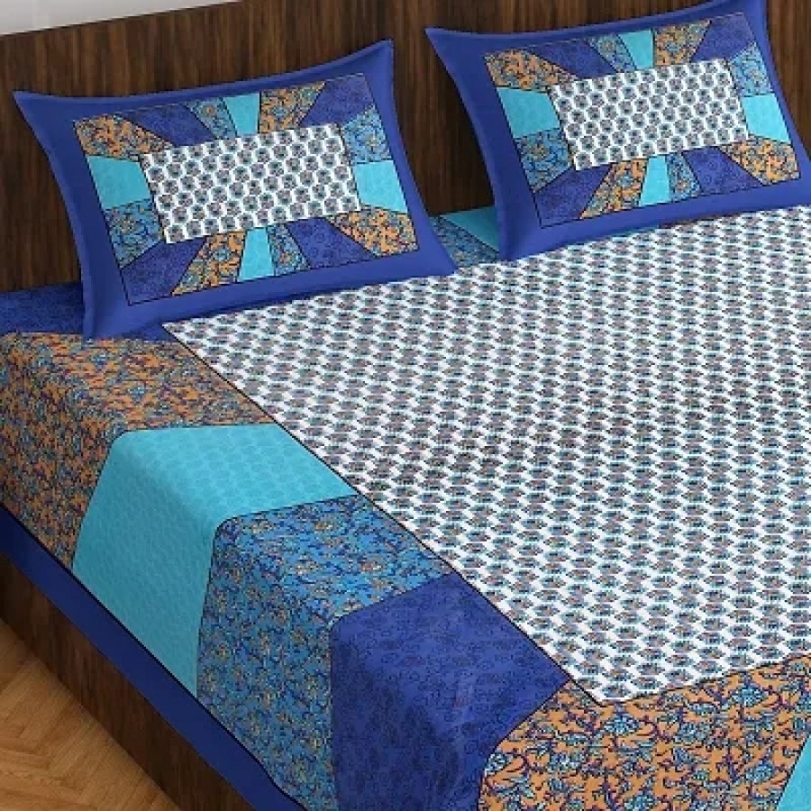 Beautiful Cotton Printed Bedsheet With Two Pillow Covers