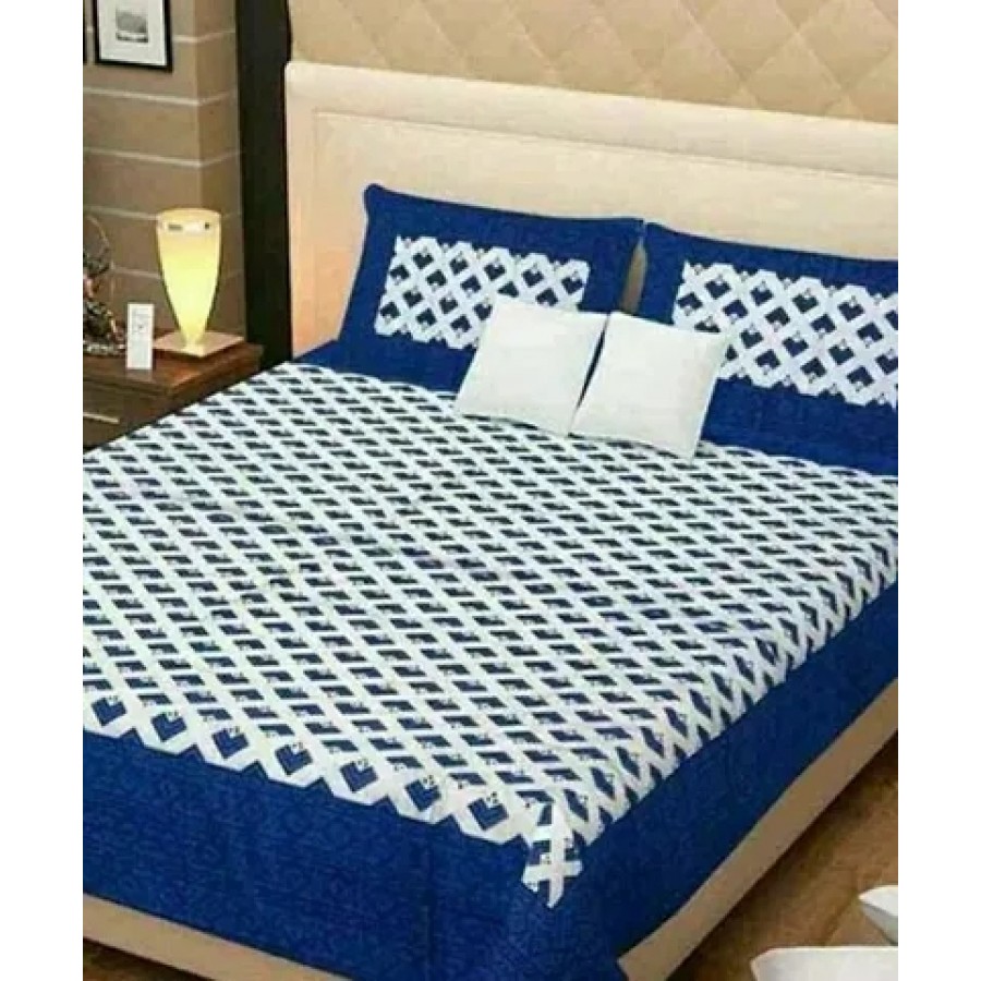 Beautiful Cotton Printed Bedsheet With Two Pillow Covers