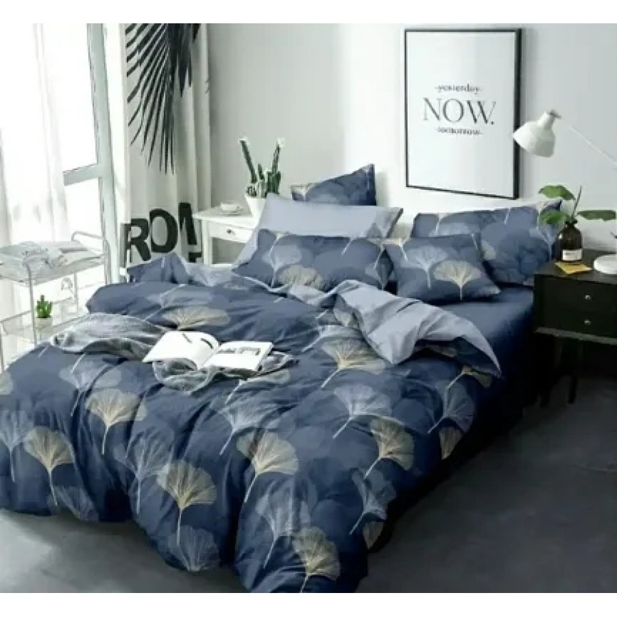 Beautiful Glace Cotton Bedsheet with 2 Pillowcover