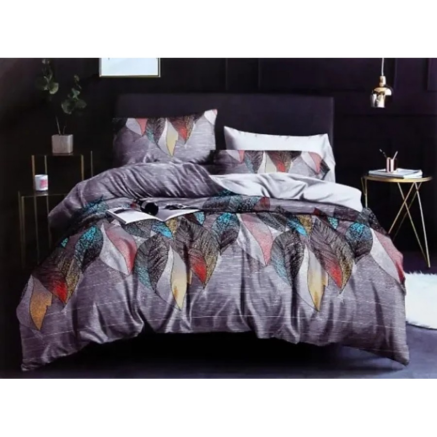 Beautiful Glace Cotton Bedsheet with 2 Pillowcover