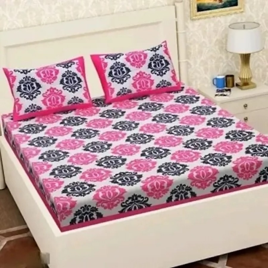 Classic Cotton Printed Bedsheet with Pillow Cover