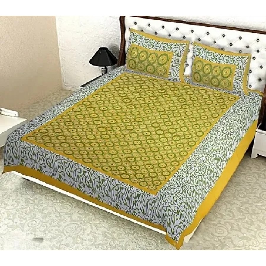 Classic Cotton Printed Bedsheet with Pillow Cover