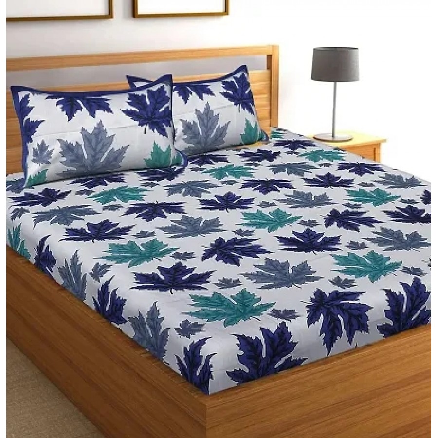 Comfortable Cotton Printed Double Bedsheet With Pillow Covers