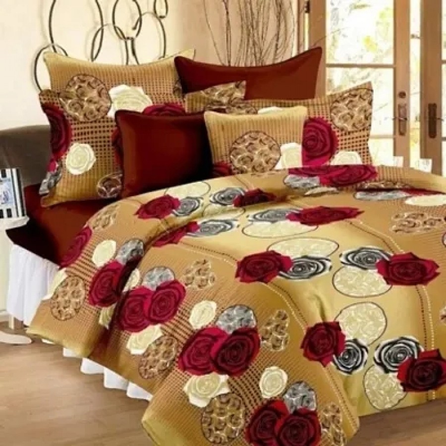 Comfortable Microfiber  Queen Bedsheet with Pillow Covers