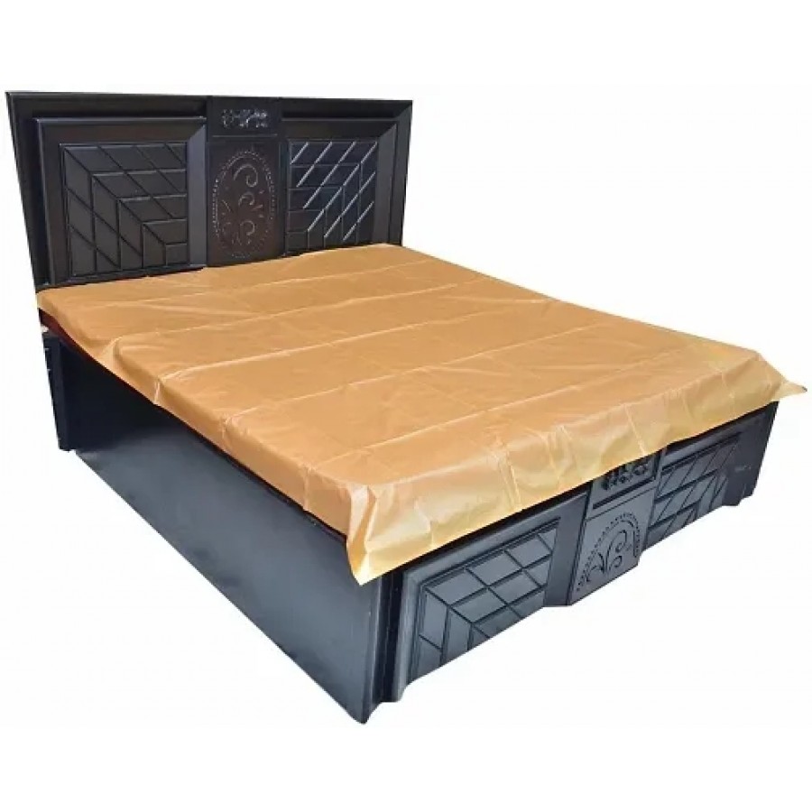 Comfortable PVC Solid Fitted  Flat Golden Bedcover