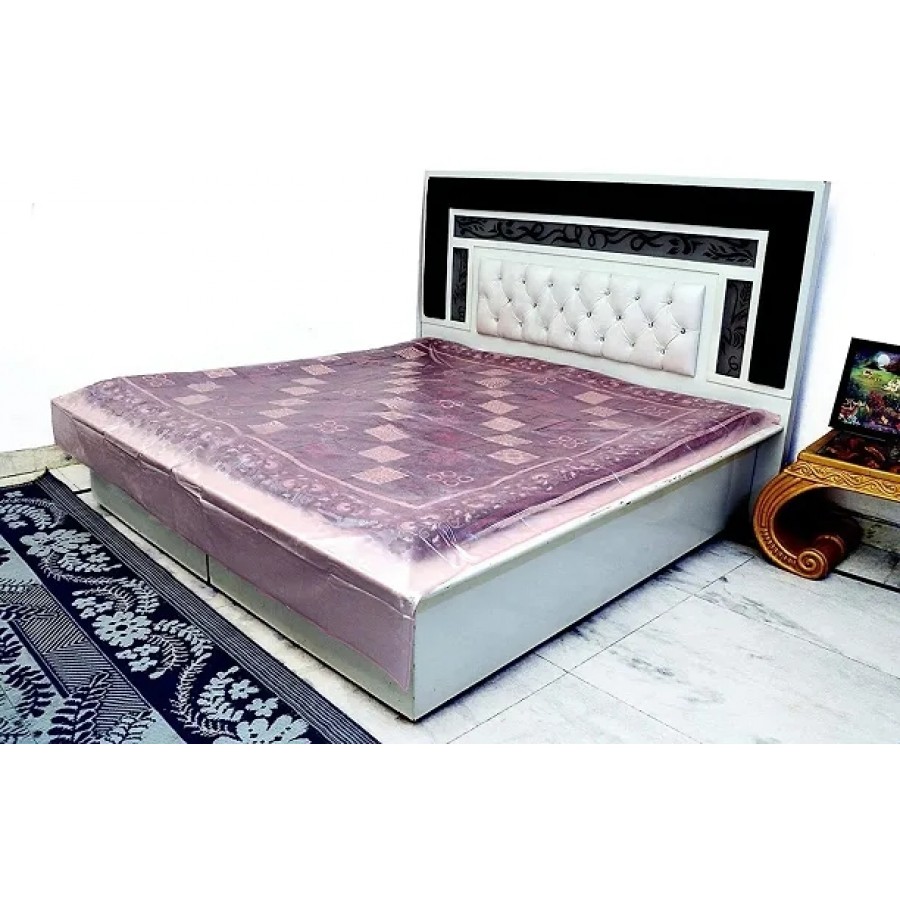 Comfortable PVC Solid Fitted  Flat Pink Bedcover