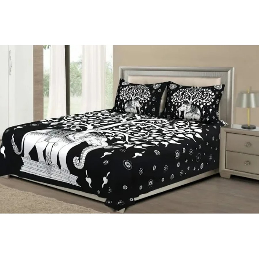 Cotton Bedsheet With 2 Pillow Cover