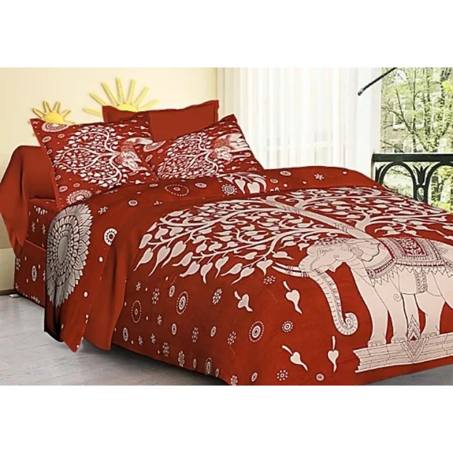 Cotton Bedsheet With 2 Pillow Cover