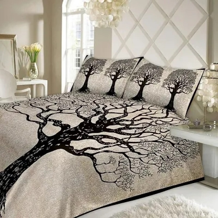 Cotton Bedsheet With 2 Pillow Cover