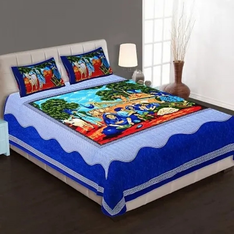 Cotton Bedsheet With 2 Pillow Cover