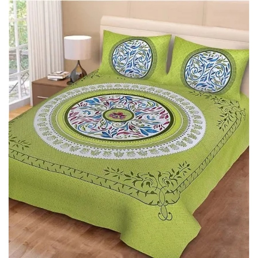 Cotton Bedsheet With 2 Pillow Cover