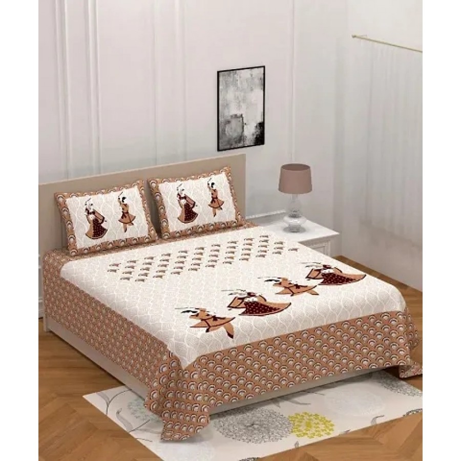 Cotton Bedsheet With 2 Pillow Cover