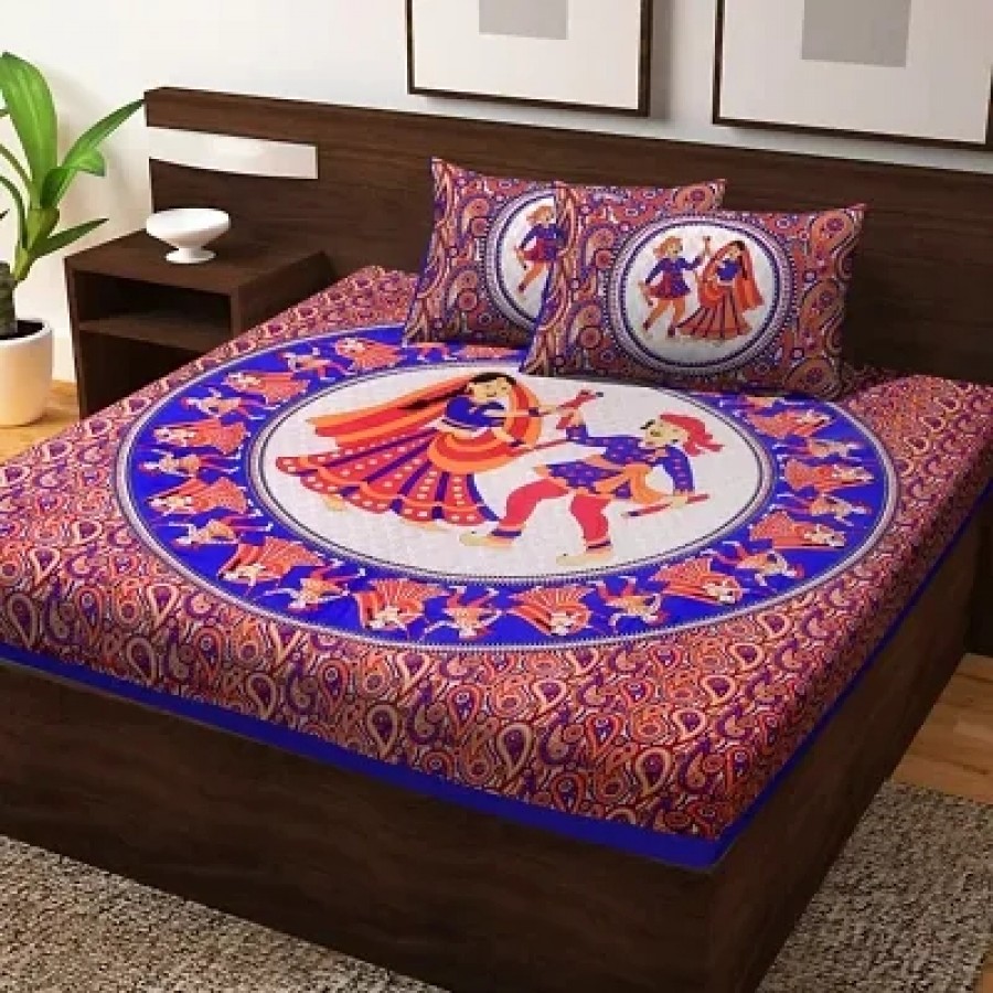 Cotton Bedsheet With 2 Pillow Cover