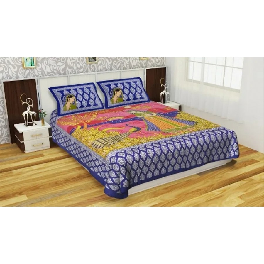 Cotton Bedsheet With 2 Pillow Cover