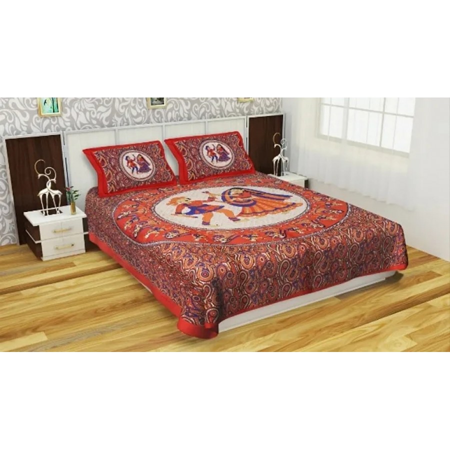 Cotton Bedsheet With 2 Pillow Cover