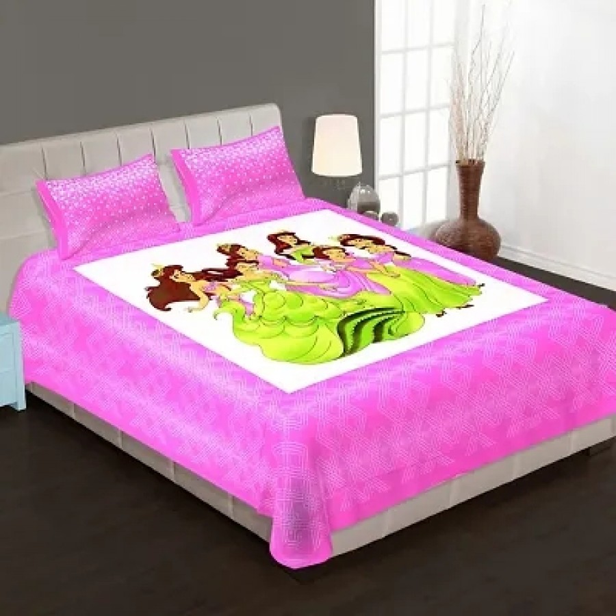 Cotton Bedsheet with 2 Pillowcover