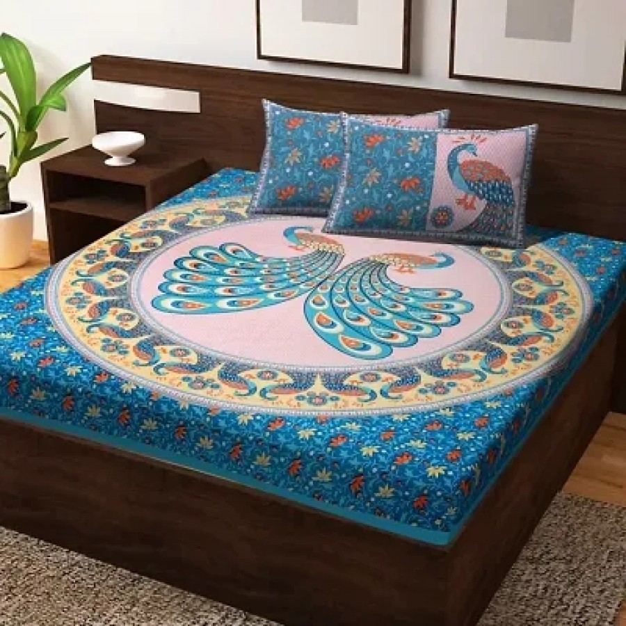 Cotton Bedsheet with 2 Pillowcover