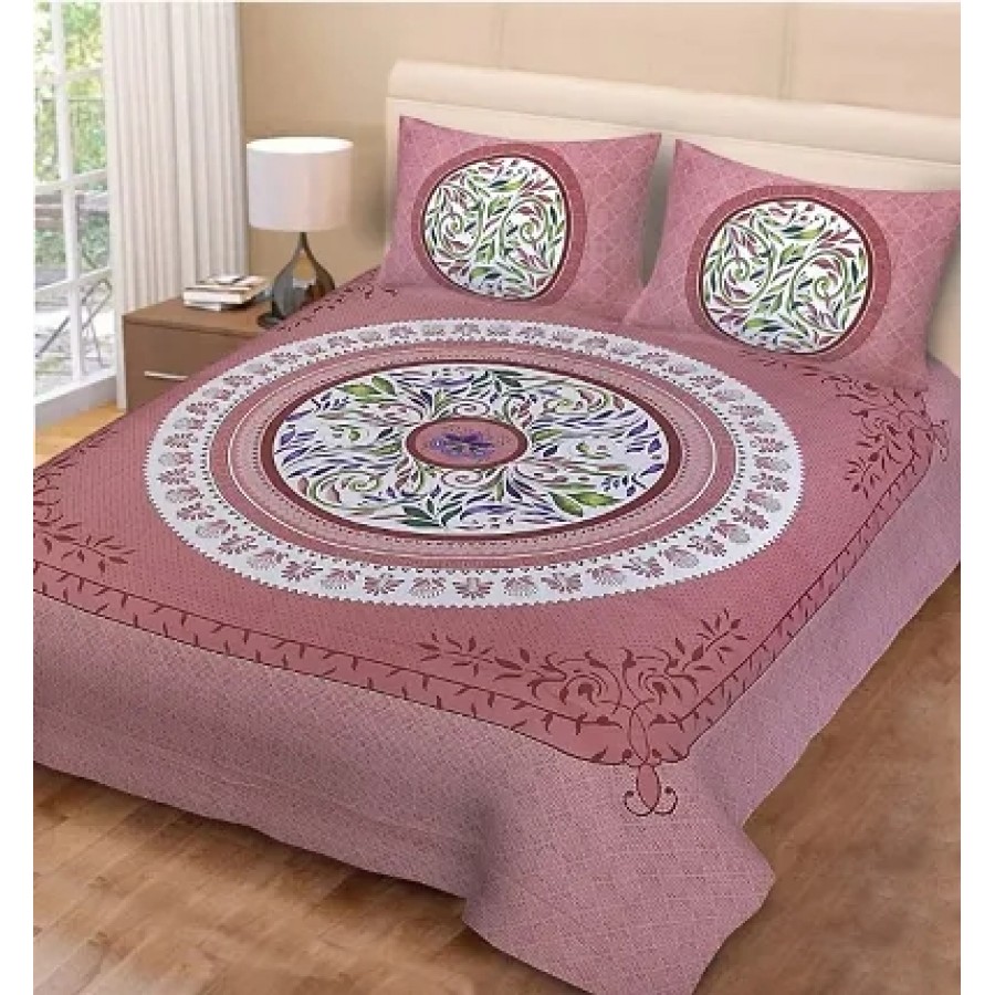 Cotton Bedsheet with 2 Pillowcover