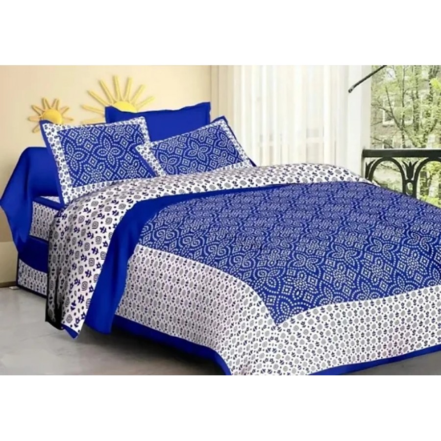 Cotton Bedsheet with 2 Pillowcover