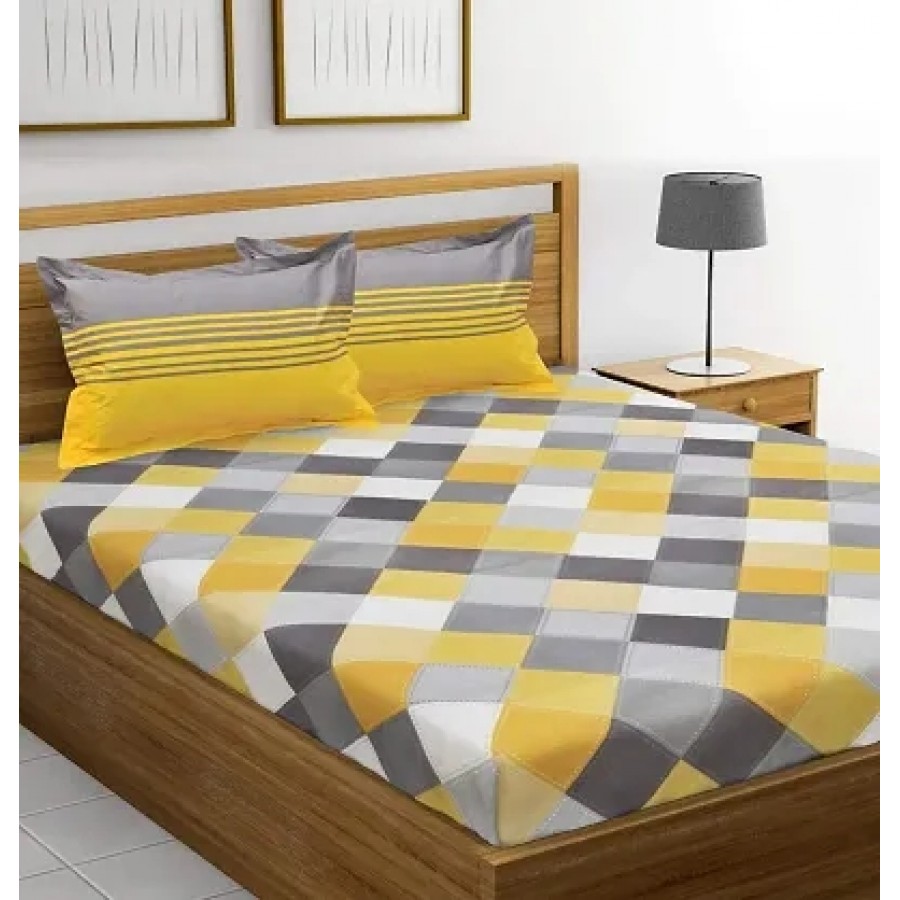 Cotton Printed Bedsheet With Two Pillow Covers