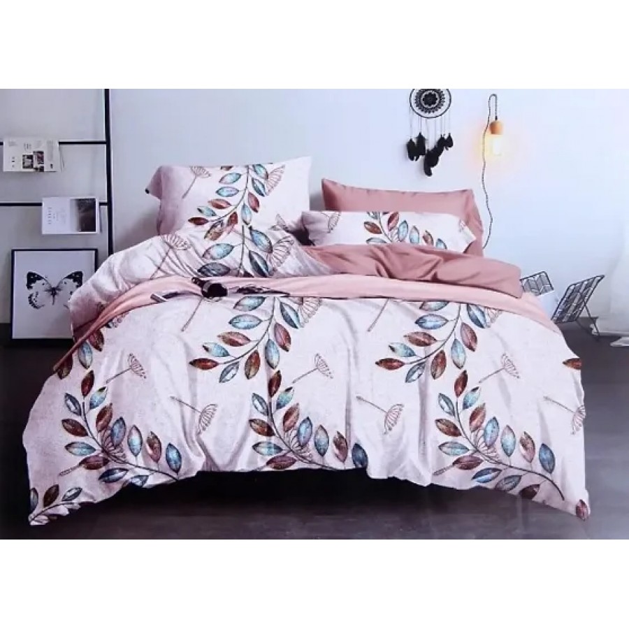 Glace Cotton Bedsheet With 2 Pillow Cover