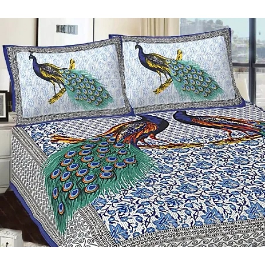 Jaipuri Cotton Bedsheet With 2 Pillow Cover