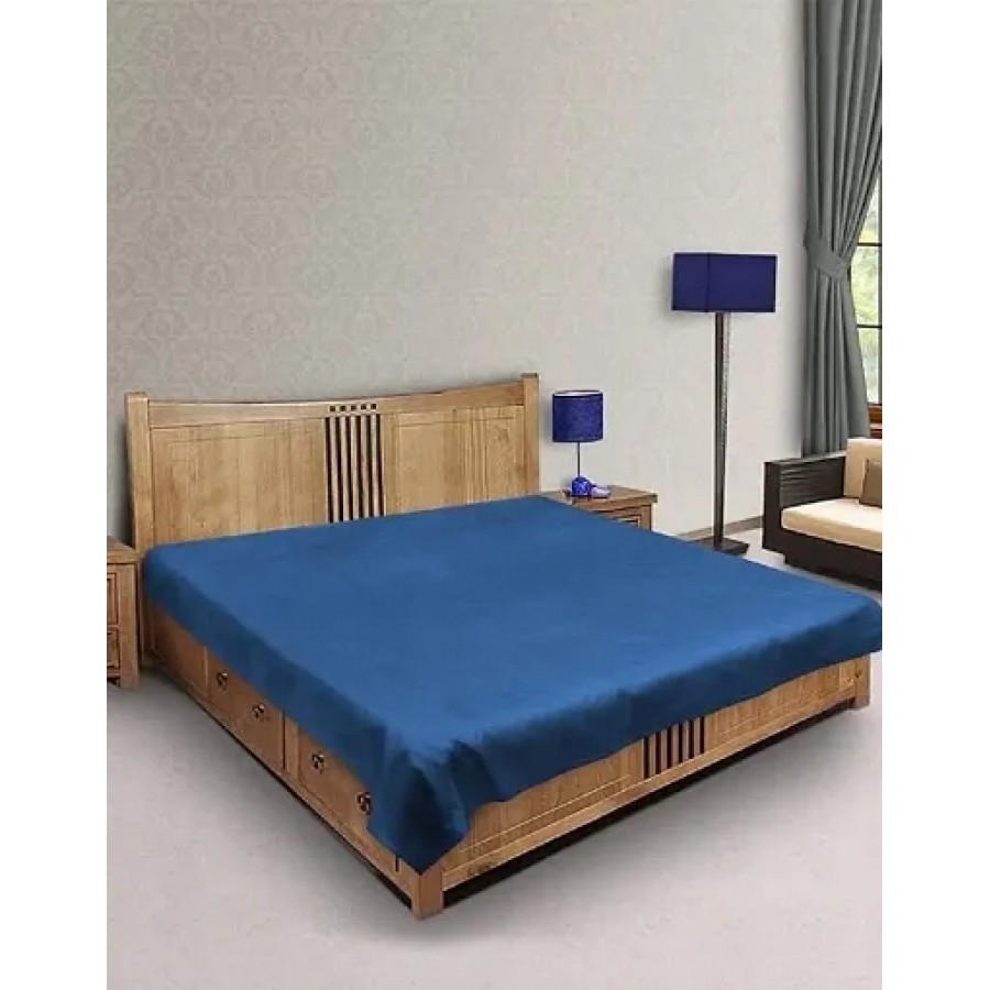 PVC Plastic Double Bedsheet / Baby Bed Mattress Protecting Sheet (Dark Blue)