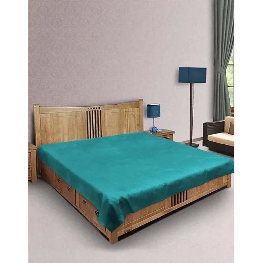 PVC Plastic Waterproof Mattress Protector Cover / Double Bedsheet / Baby Bed Mattress Protecting Sheet (Sea Green)