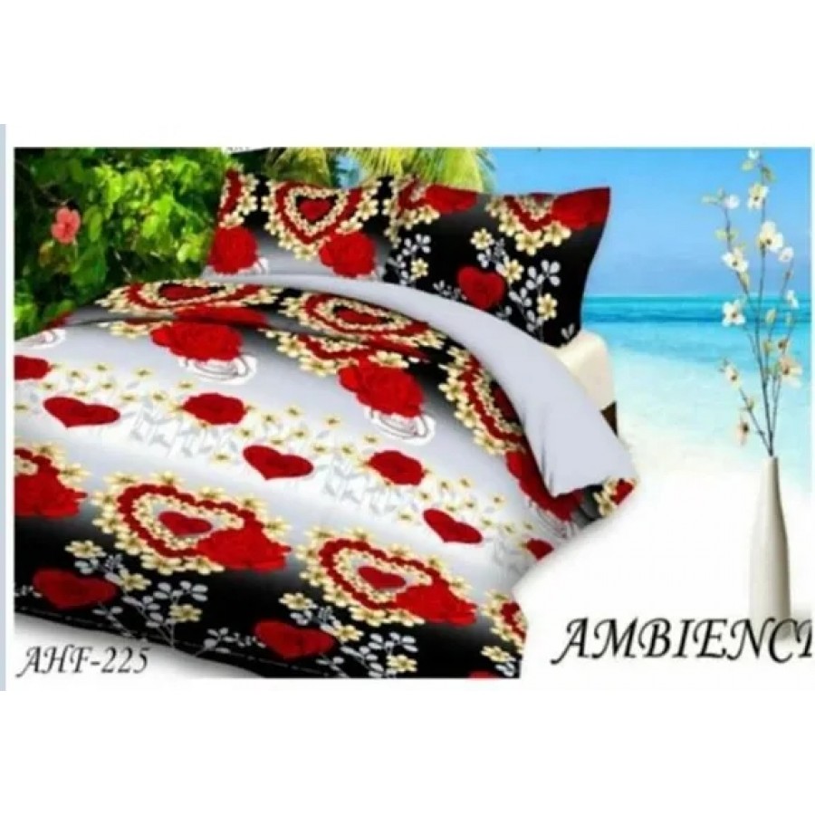 Polycotton Printed Bedsheet With 2 Pillow Covers