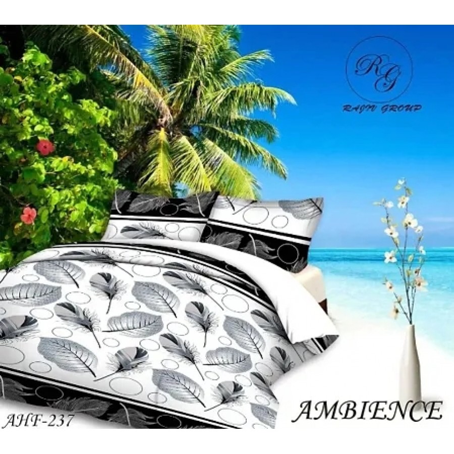 Polycotton Printed Bedsheet With 2 Pillow Covers